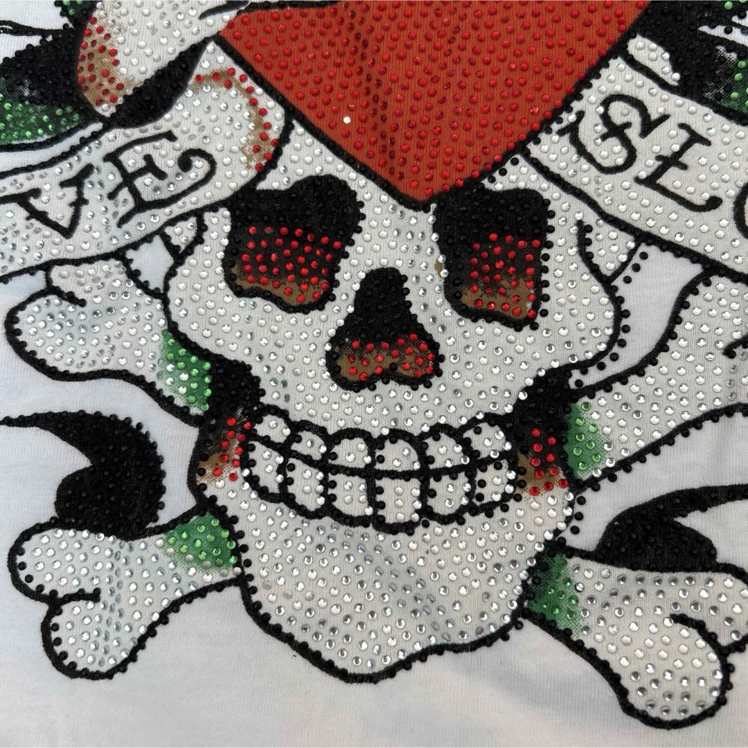 Ed Hardy - Ed Hardy エドハーディー ラインストーン Tシャツ スカル