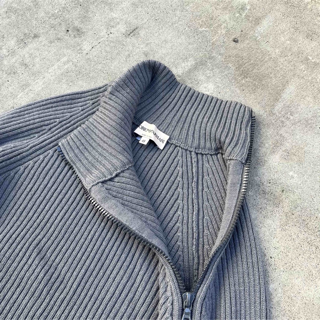 EMPORIO ARMANI - EMPORIO ARMANI 00's 斜めジップ ドライバーズニット