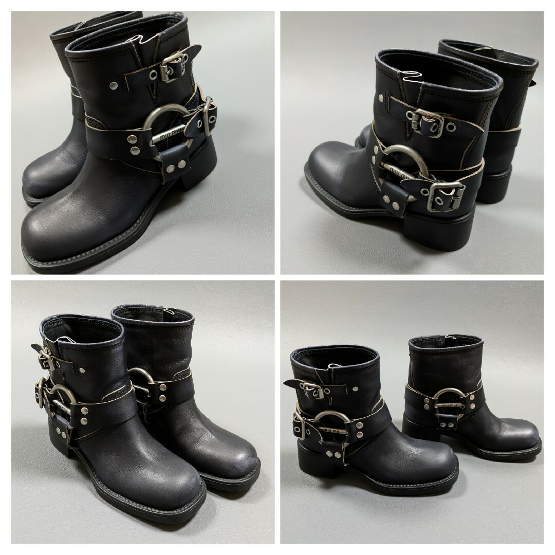 MIU MIU - MIUMIU ミュウミュウ ヴィンテージレザー加工 ショート