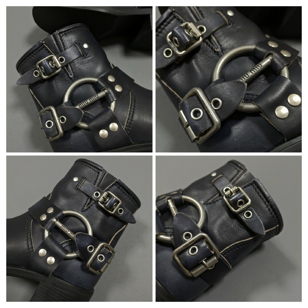 MIU MIU - MIUMIU ミュウミュウ ヴィンテージレザー加工 ショート