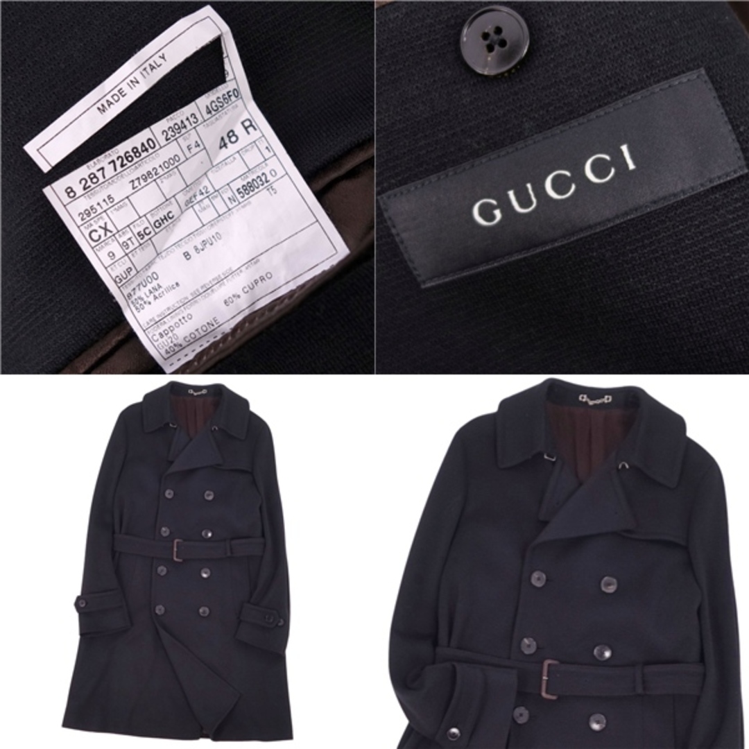 GUCCI - 美品 グッチ GUCCI コート トレンチコート ダブルブレスト