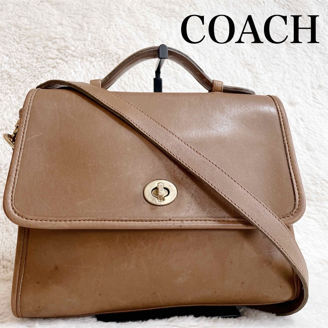COACH - オールドコーチ レザー ターンロック 2way ハンドバッグ