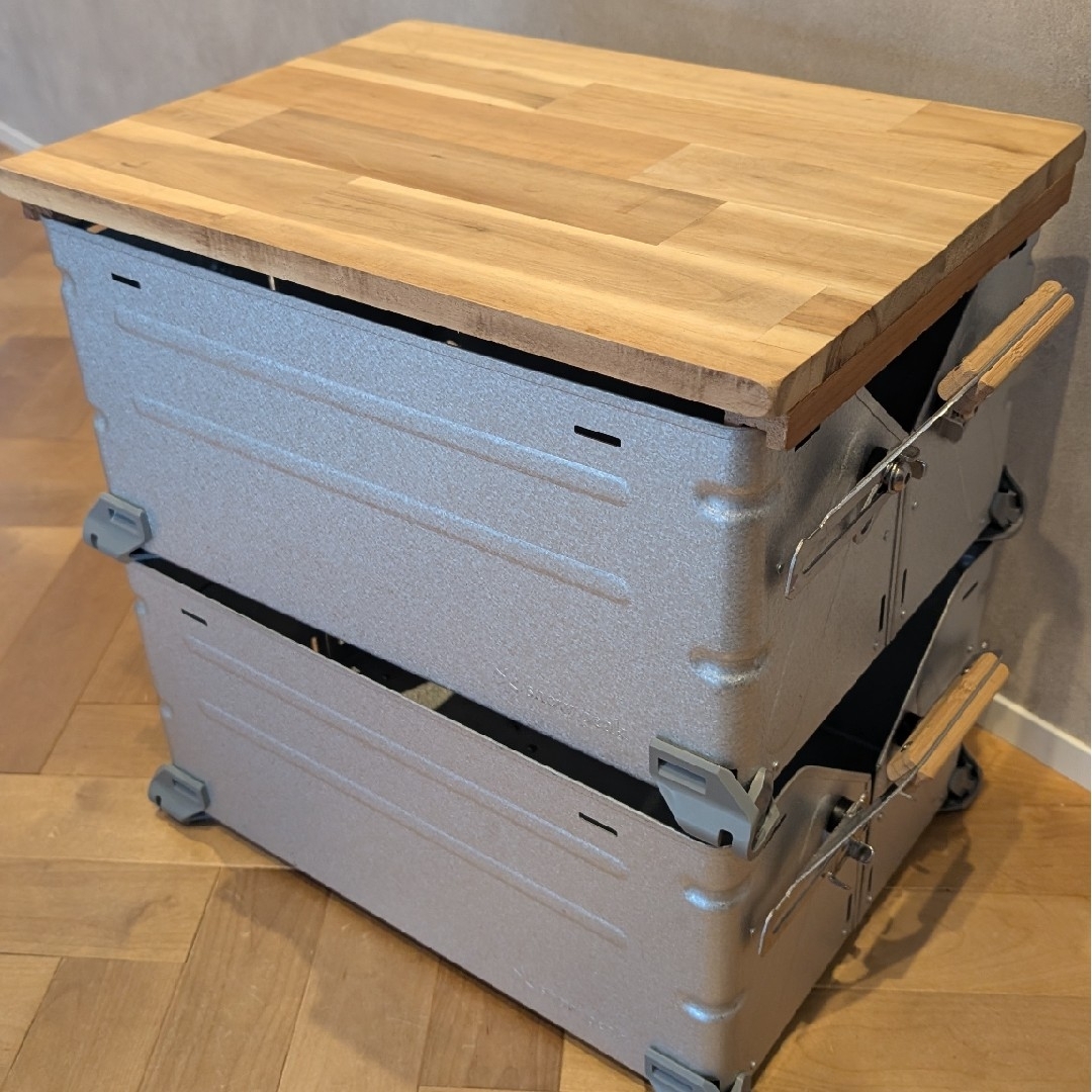 Snow Peak - スノーピーク シェルフコンテナ25 2個＋天板付きの通販 by