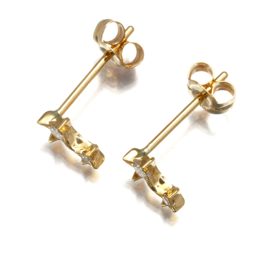 AHKAH - アーカー ピアス ダイヤ ダイヤモンド アルビレオ K18YG