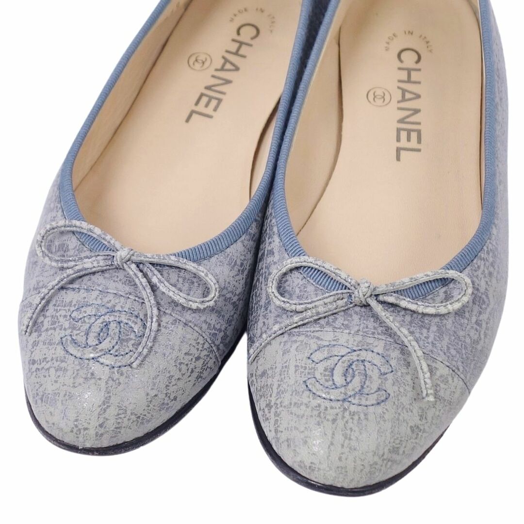 CHANEL - 美品 シャネル CHANEL パンプス バレリーナ G02819 リボン