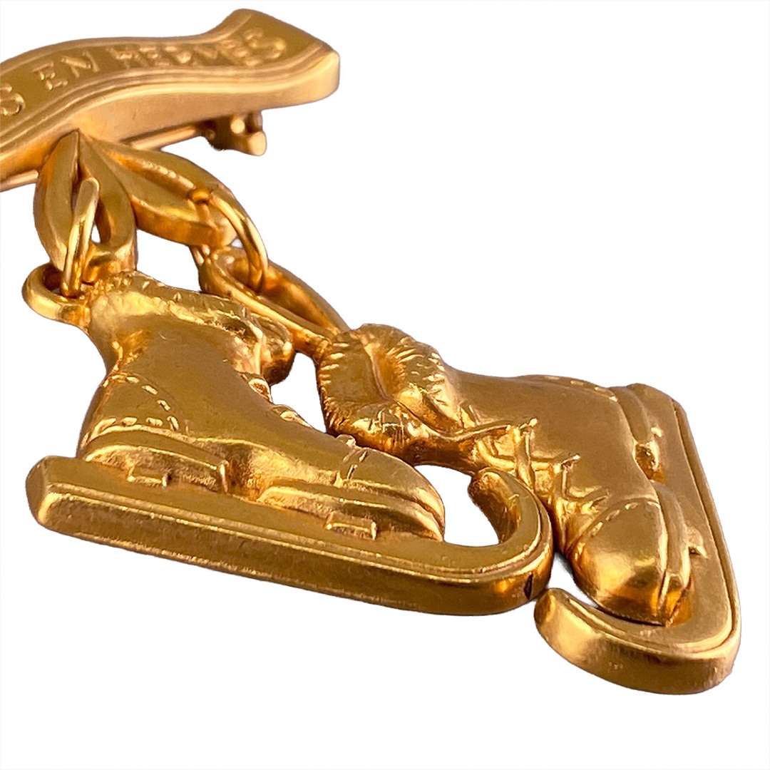 HERMES - 【中古】HERMES エルメス スケート靴モチーフ ブローチ【質屋