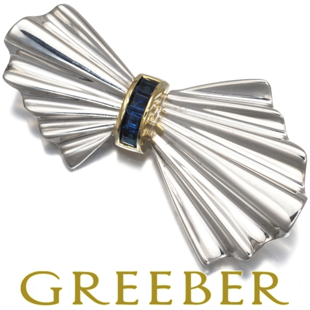 Tiffany & Co. - ティファニー ブローチ サファイア リボン