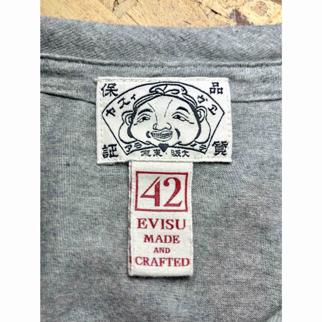 EVISU - EVIS Tシャツ 「品質保証 」「カモメ」グレー42の通販 by