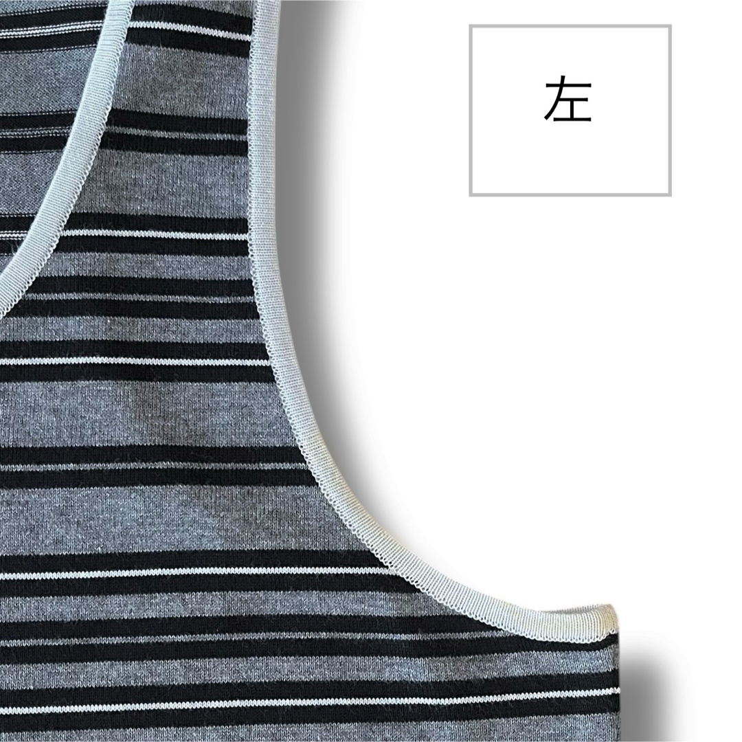 98P CHANEL シャネル 胸ココマーク刺繍 タンクトップ ボーダー CC