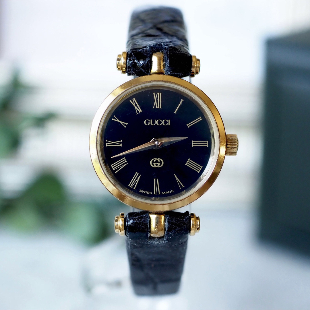 GUCCI - GUCCI✨オールドグッチ シェリーライン ブラック ヴィンテージ