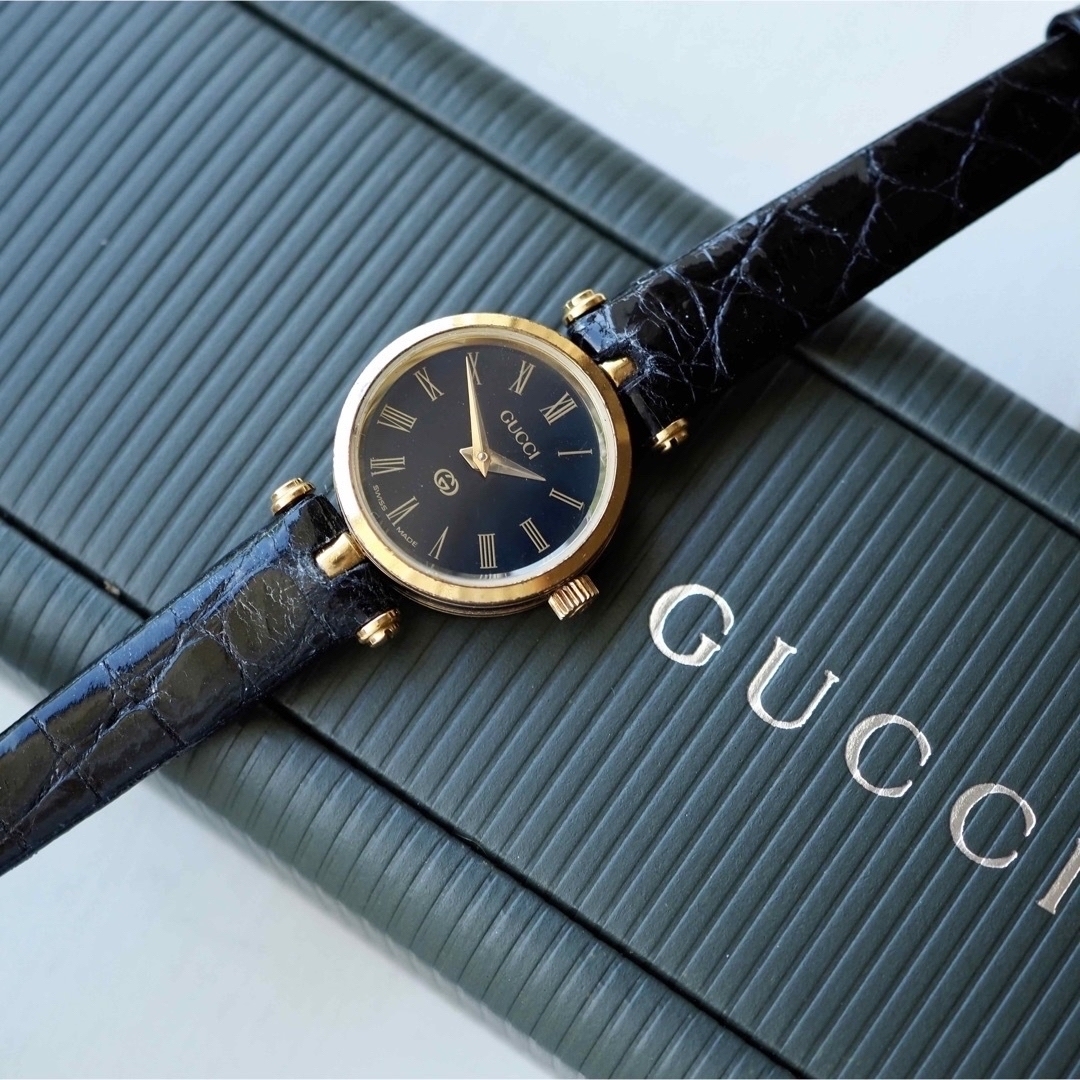 GUCCI - GUCCI✨オールドグッチ シェリーライン ブラック ヴィンテージ