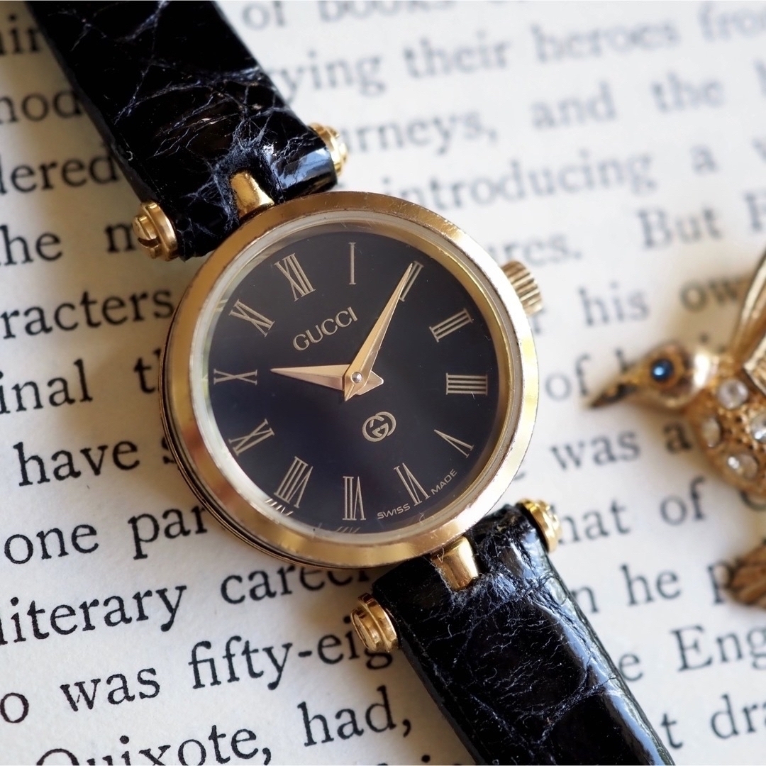 GUCCI - GUCCI✨オールドグッチ シェリーライン ブラック ヴィンテージ