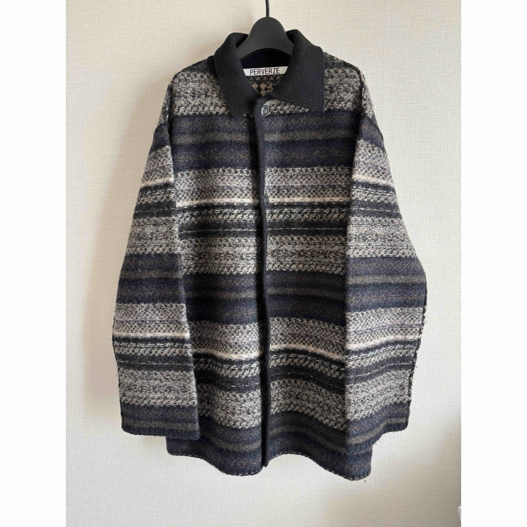 PERVERZE Blanket Border Coat パーバーズ の通販 by レク's shop｜ラクマ