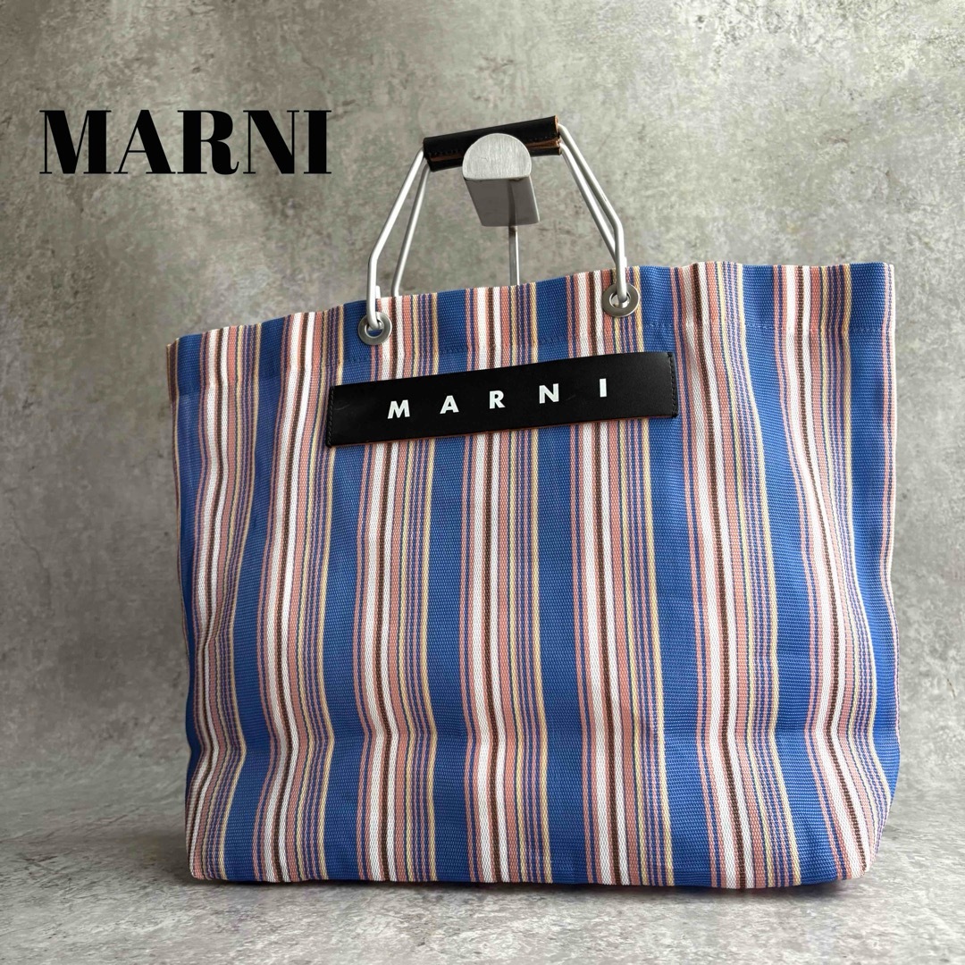 MARNI - 【極美品】MARNI MARKET ストライプ トートバッグ
