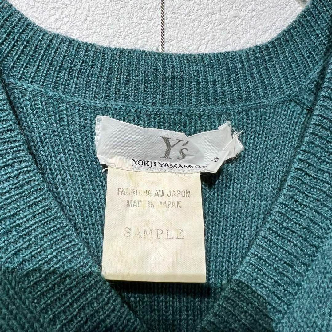 希少 90年製 ワイズ 上質 ウール デザイン Vネック ニット セーター