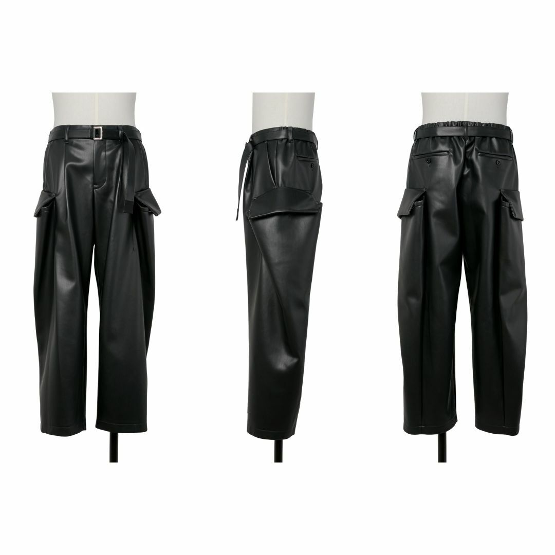 sacai - 2 SACAI 25AW レザーパンツ カーゴパンツ サカイの通販 by