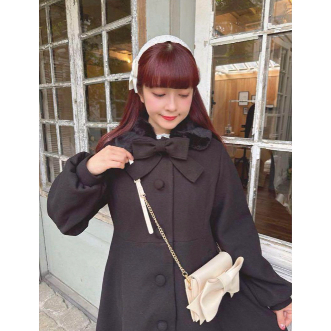 しまむら - 青木美沙子ちゃん ロングコート 黒 M 未使用 タグ付の通販