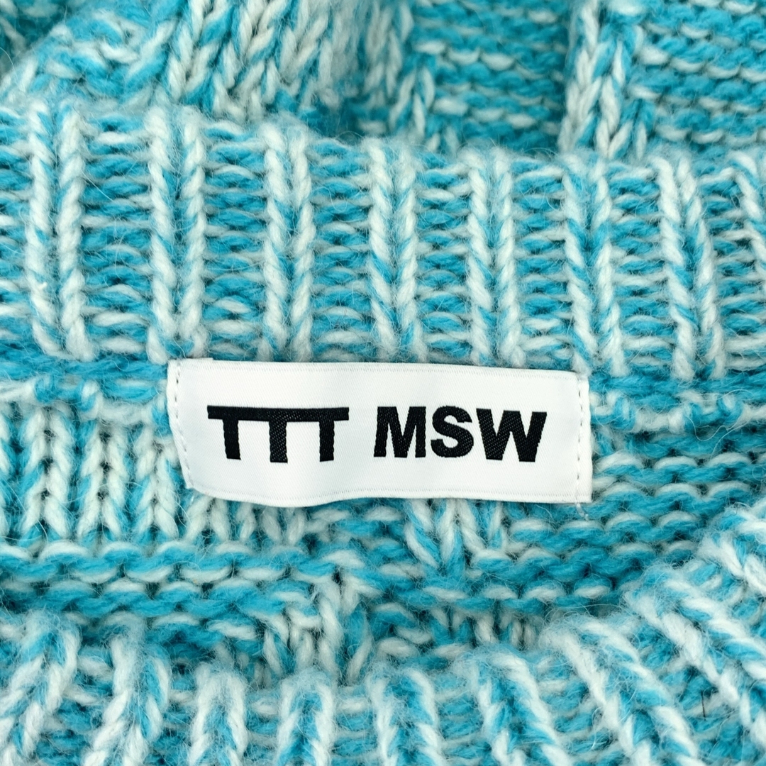 TTT MSW / ティー | Quilt Pattern Knit アルパカ混 キルト クルー