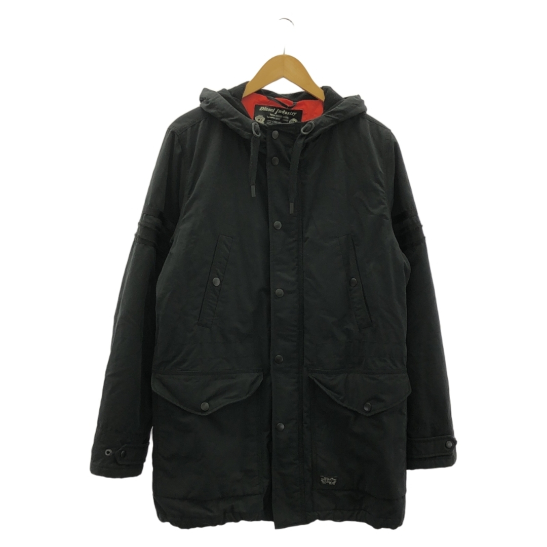 DIESEL - 【中古】DIESEL フードモッズコート ブラック 無地 L[91