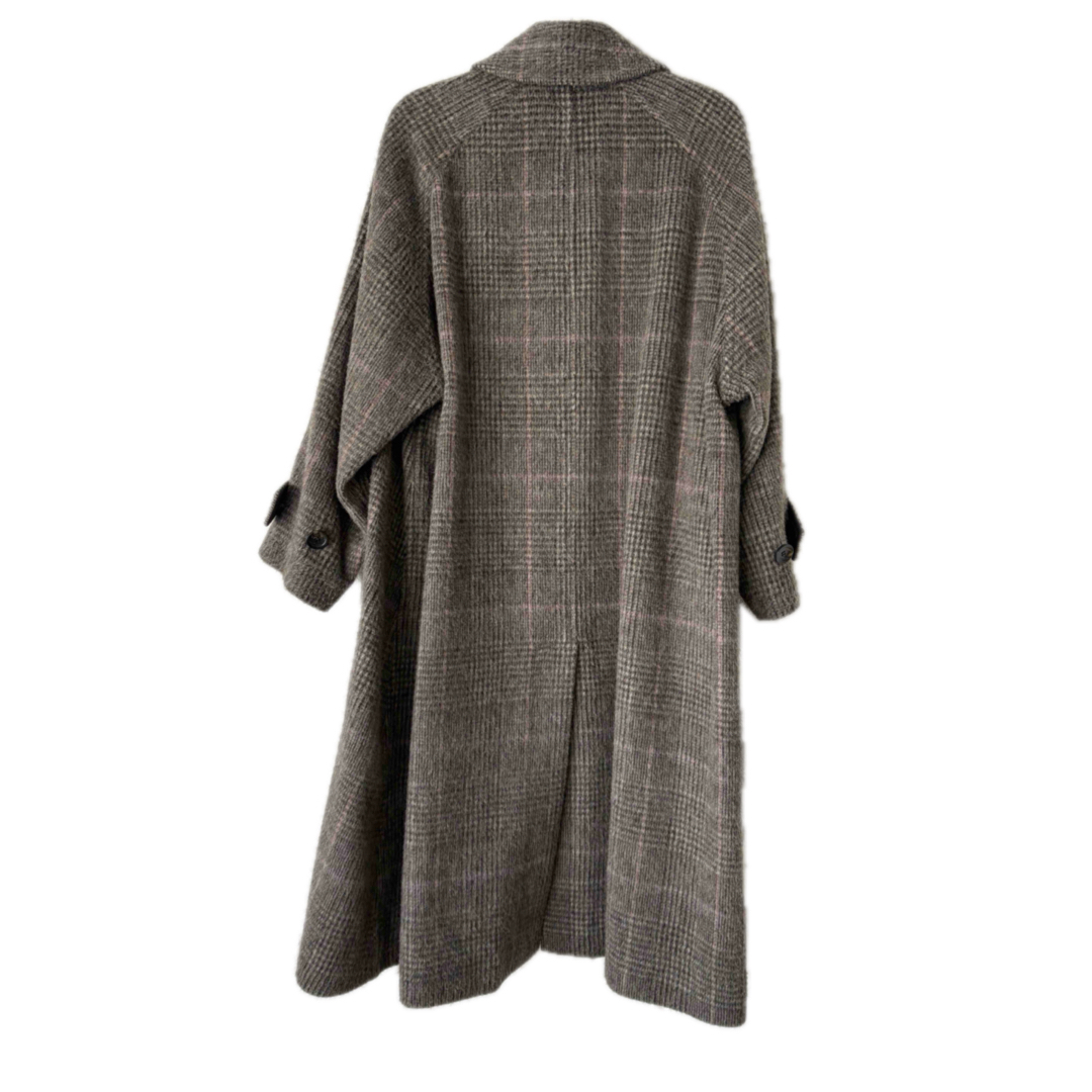 北欧、暮らしの道具店 ウールロングコート グレンチェック Sサイズの