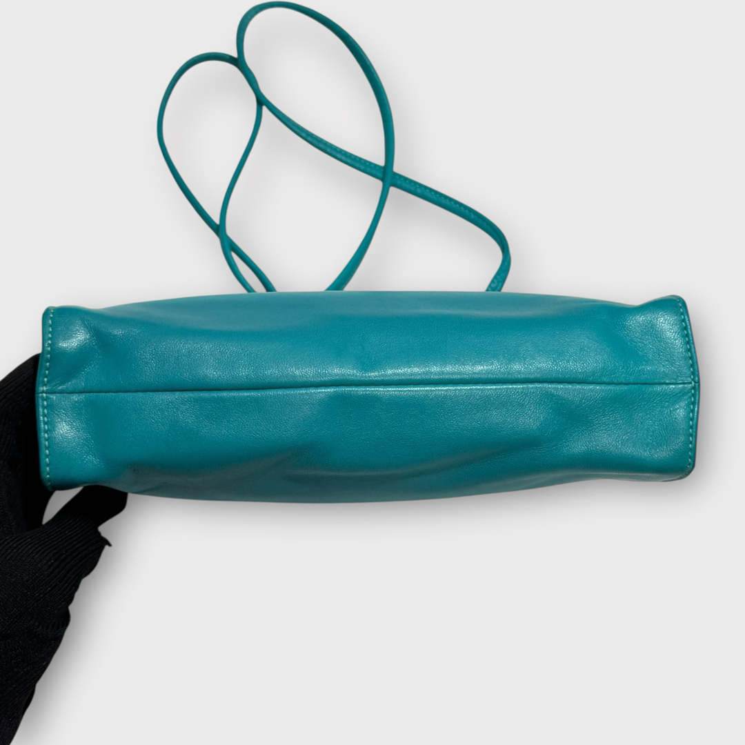 超美品✨LOEWE ショルダーバッグ トートバッグ 青緑系 肩がけ A5サイズ