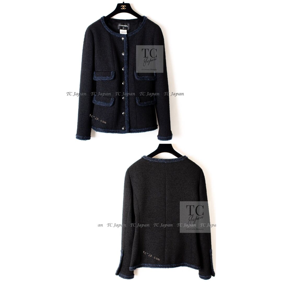 CHANEL - シャネル リトル ブラック ジャケット CHANEL 83万 ネイビー