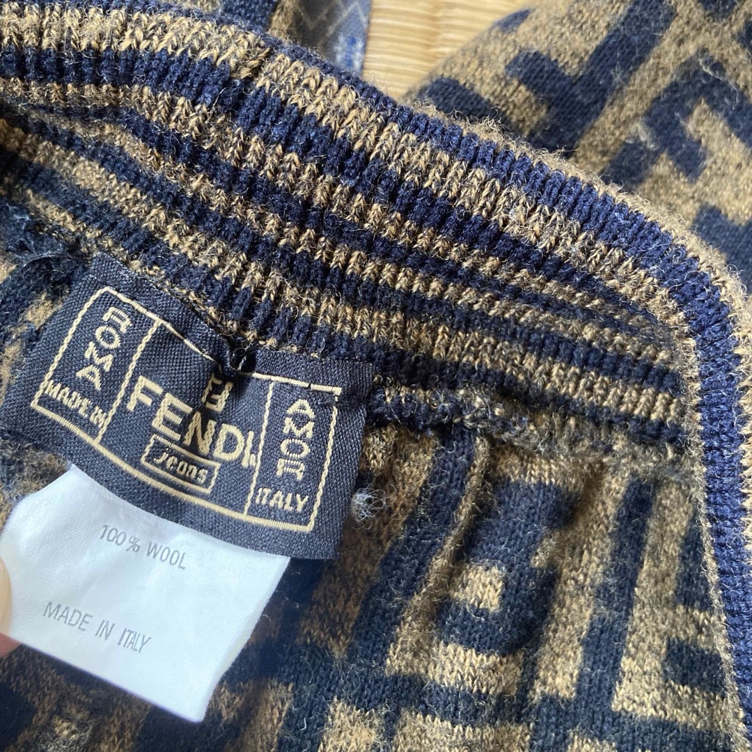 FENDI - FENDI フェンディ ズッカ柄 タートルネック ニット パンツ