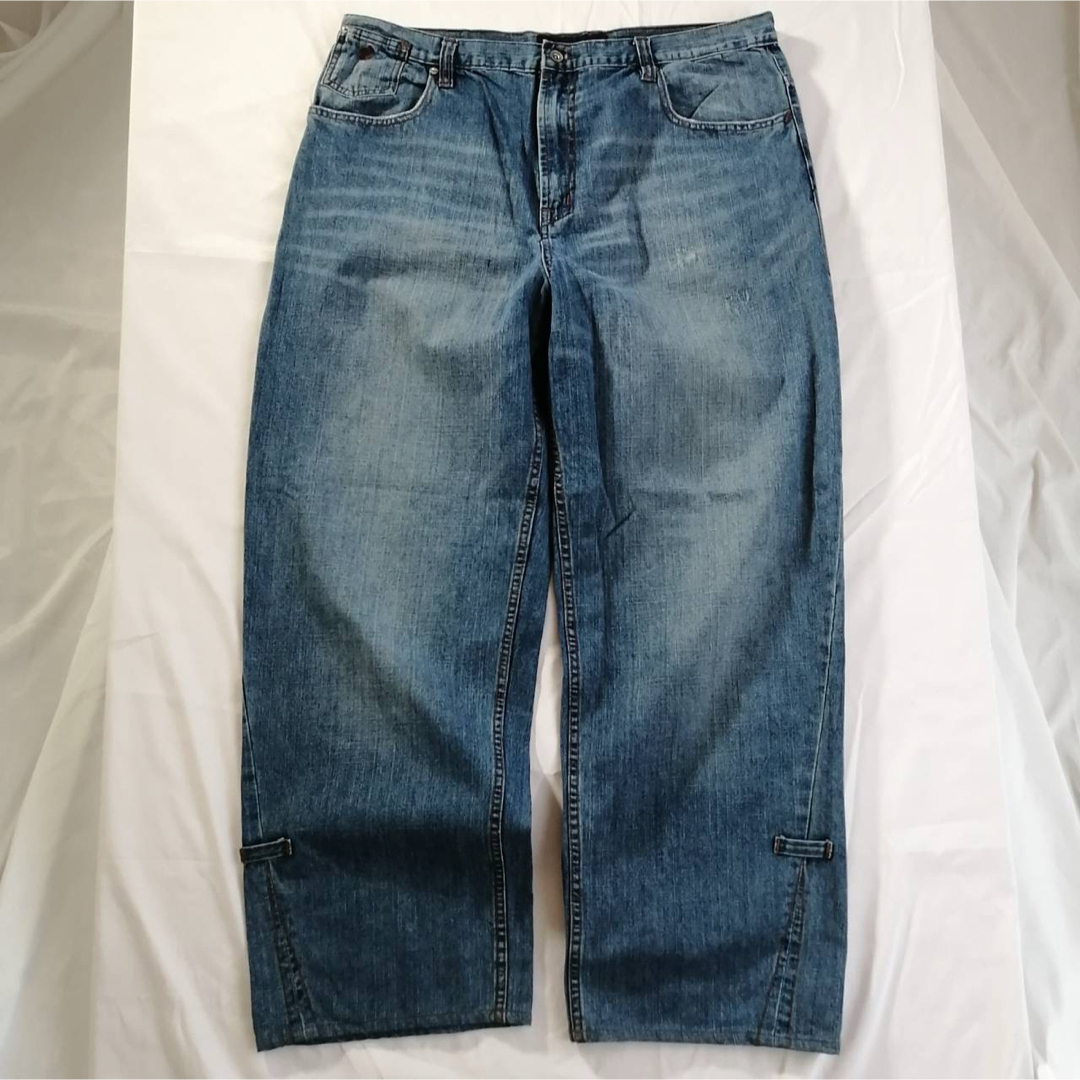 Rocawear - 00s ROCAWEAR ロカウェア 刺繍 バギーデニム ブルー W38 B