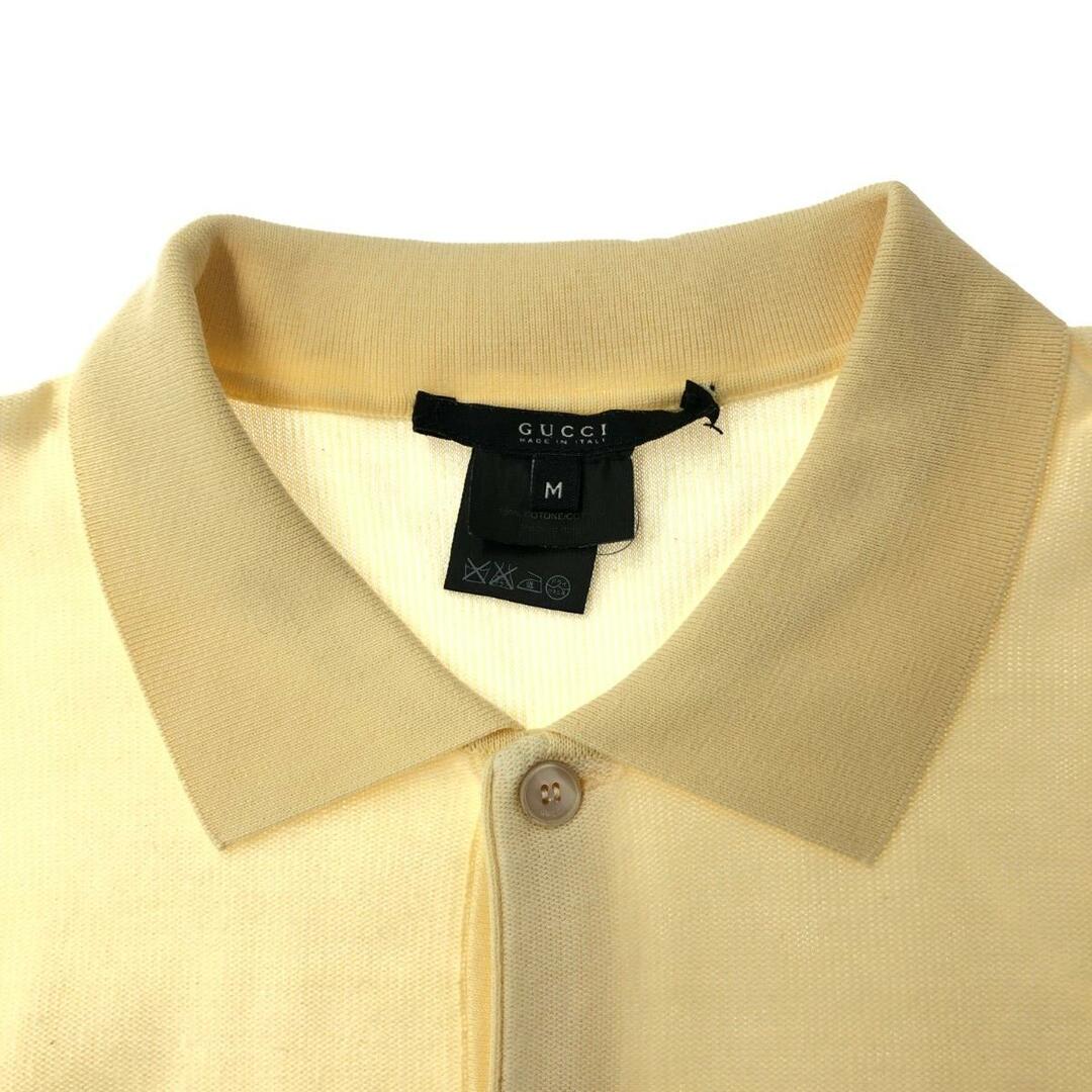 GUCCI - GUCCI グッチ 半袖ニットポロ サイズ:M Gロゴ刺繍/コットン