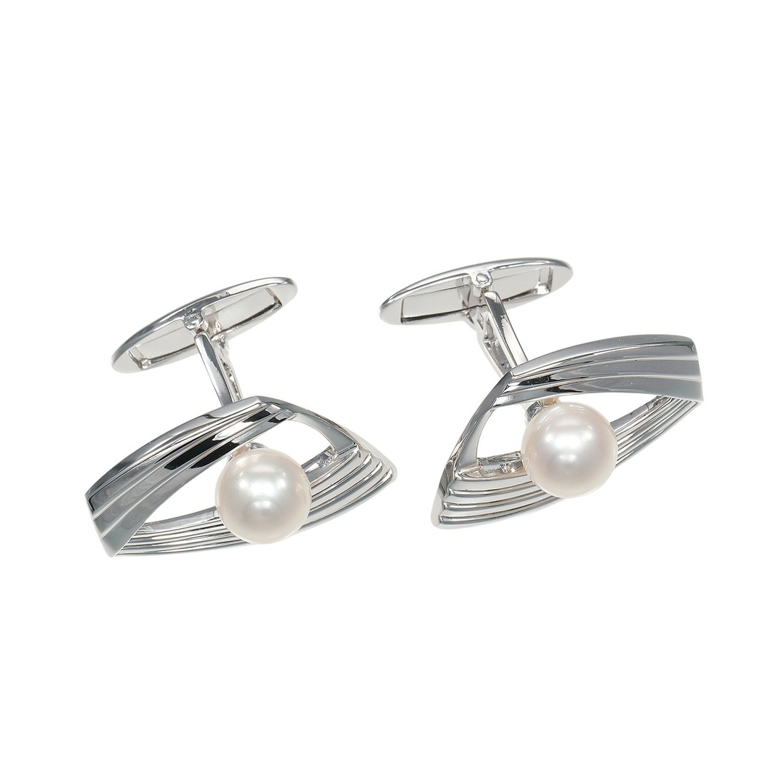 MIKIMOTO - 【MIKIMOTO】ミキモト パール×シルバー メンズ カフスの