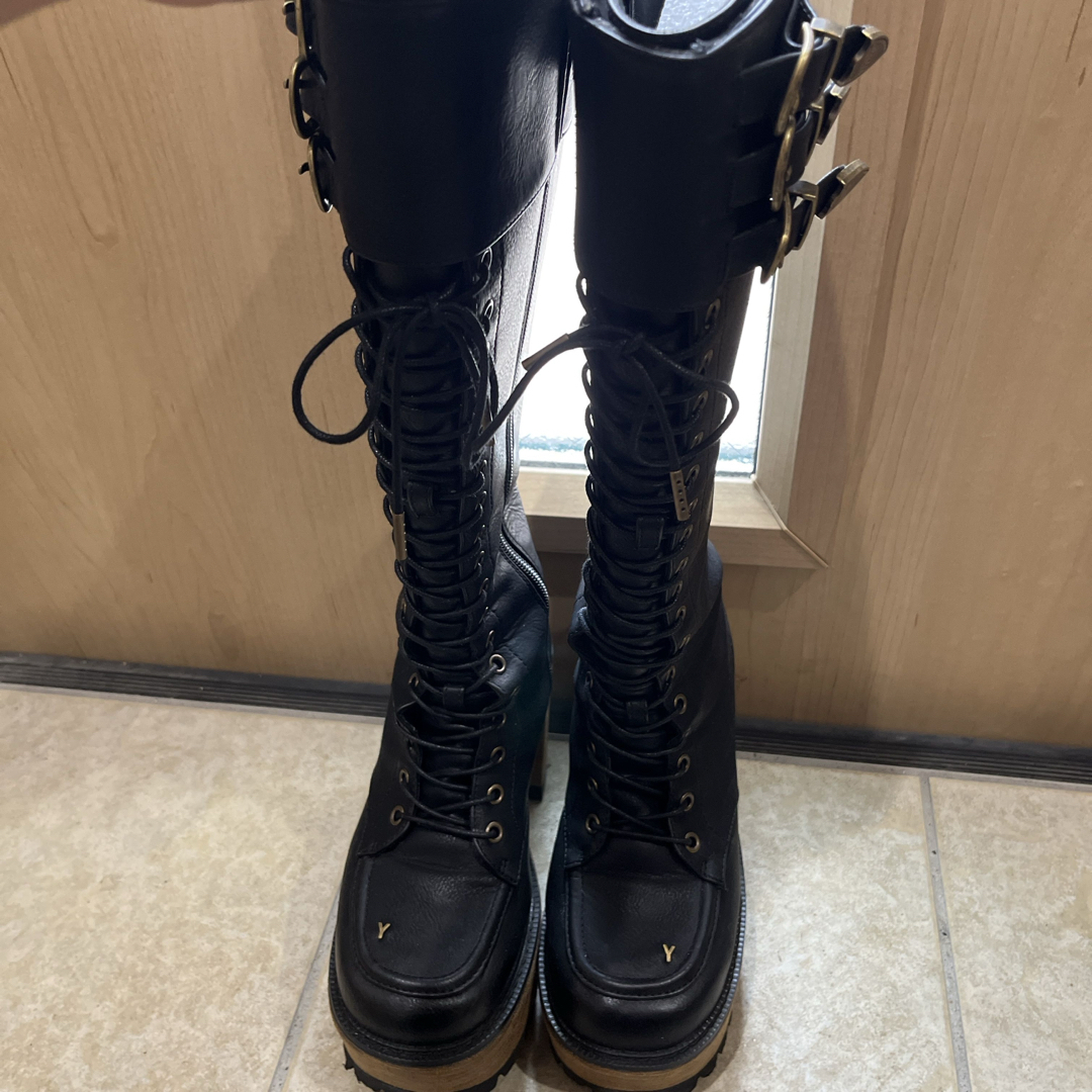 Yellow boots - YELLO ロングブーツの通販 by ぽこ店｜イエローブーツ