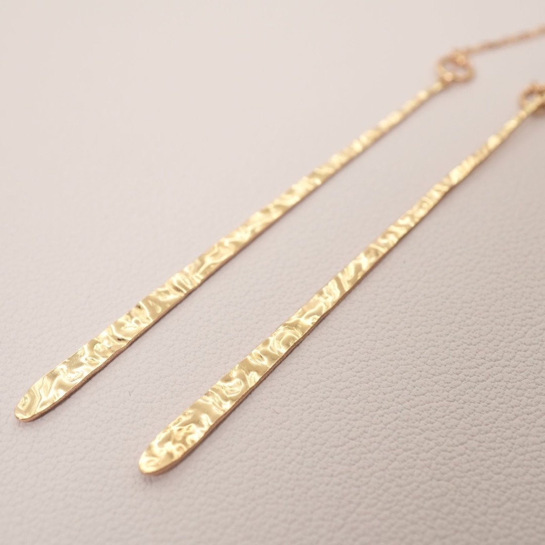 agete - アガット テクスチャー アメリカン K10 ピアス プレート/25