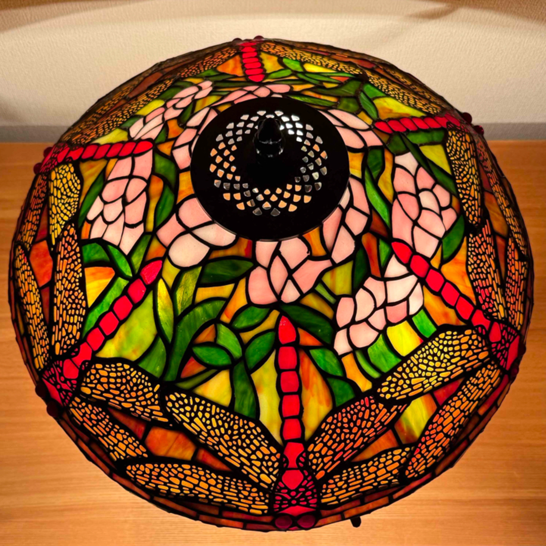 ティファニーランプ ステンドグラス ドラゴンフライ トンボ 4灯 照明の
