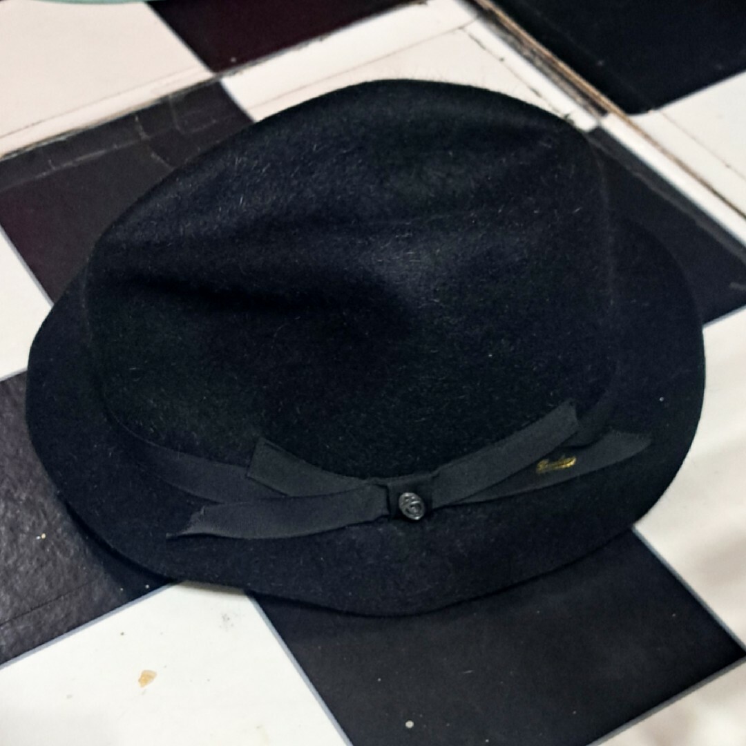 Borsalino×Juventus ラビットファー 中折れフェルトハット 62