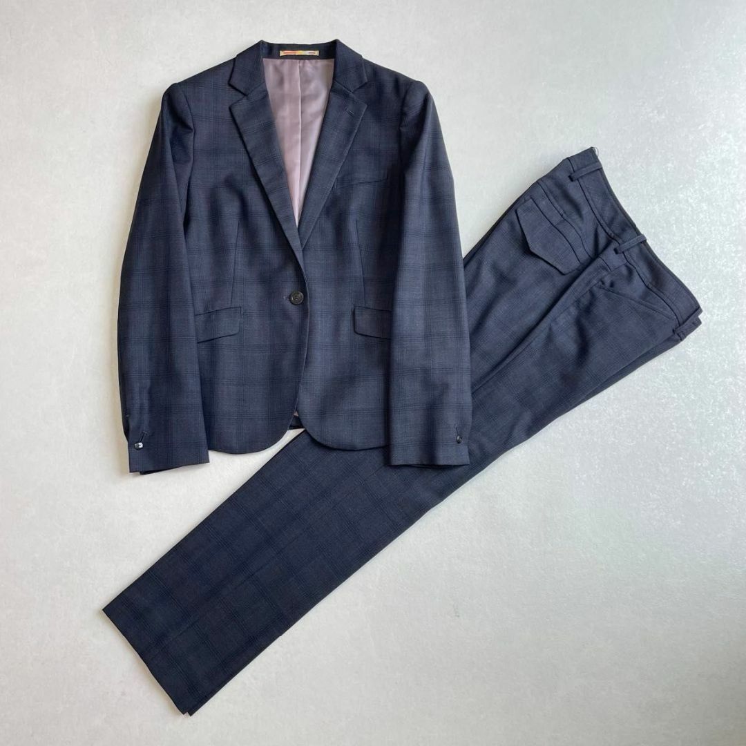 ORIHICA】スーツ チェック 2パンツ - 美品】ORIHICAオリヒカ