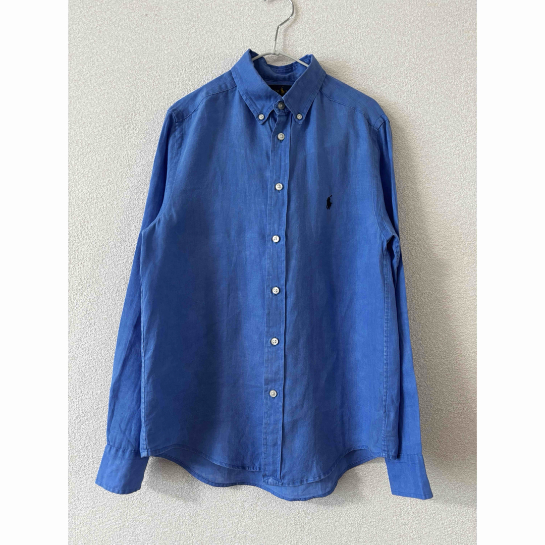 POLO RALPH LAUREN - ラルフローレン リネン ブルー 水色 レディースM