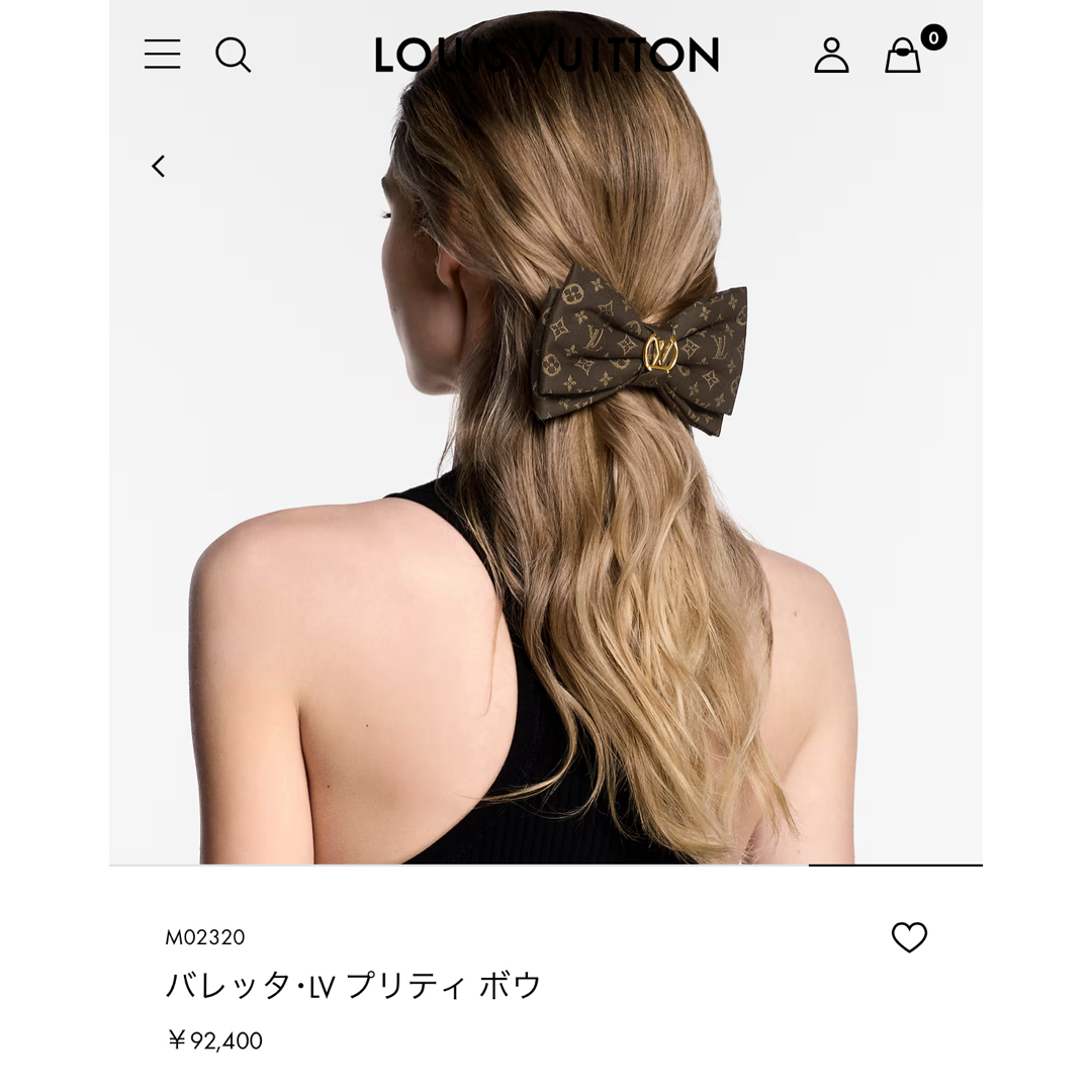 LOUIS VUITTON - ルイ ヴィトン バレッタ LV プリティ ボウ リボン