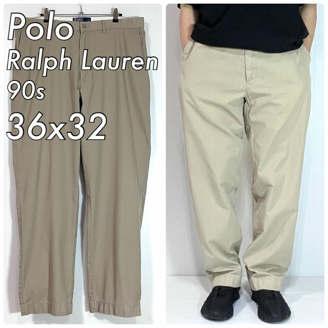 POLO RALPH LAUREN - 90s ポロラルフローレン 36x32 ノータック