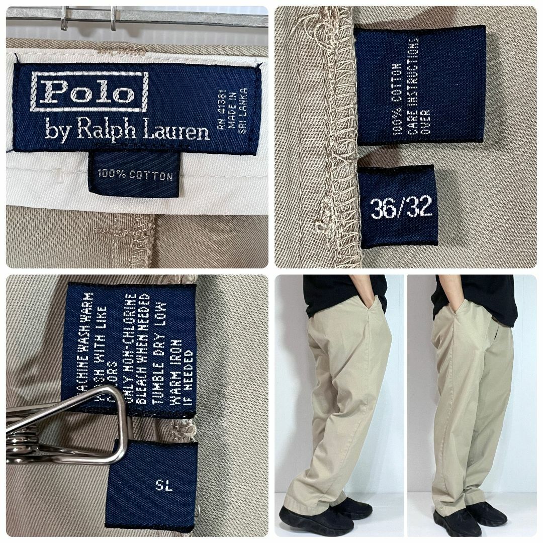 POLO RALPH LAUREN - 90s ポロラルフローレン 36x32 ノータック
