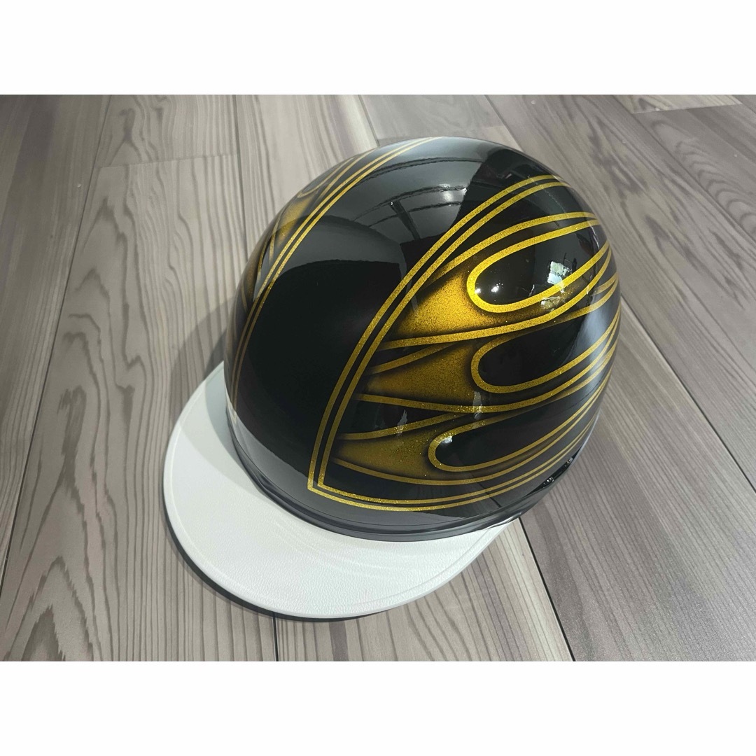 ファイヤーパターン コルク半 ヘルメット 旧車會 暴走族 ラメの通販 by