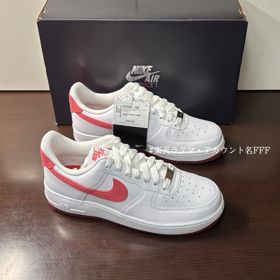 NIKE - 【新品24.5cm】NIKE エアフォース1'07 ホワイト/レッド