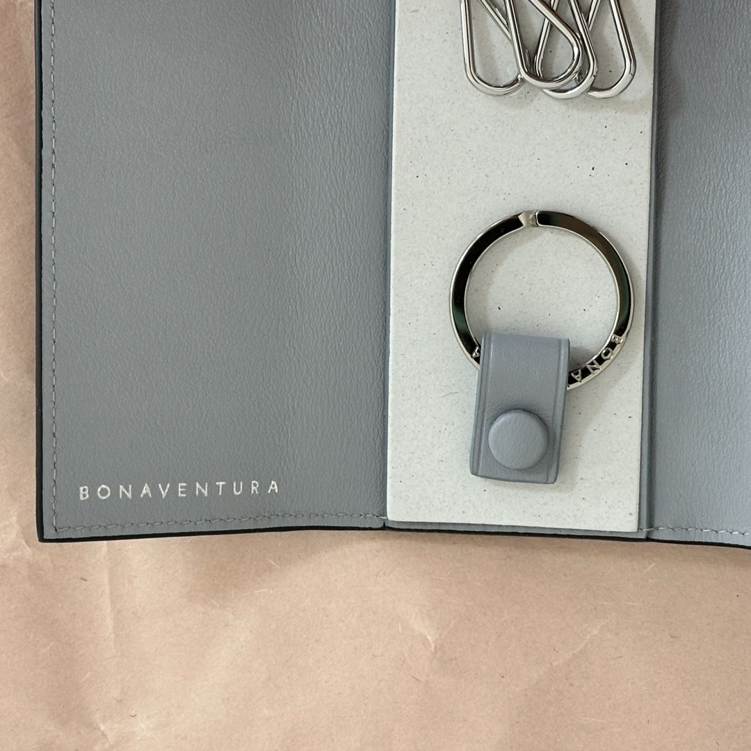 BONAVENTURA - スリム キーケース ノービレレザー ブルーリン ボナ