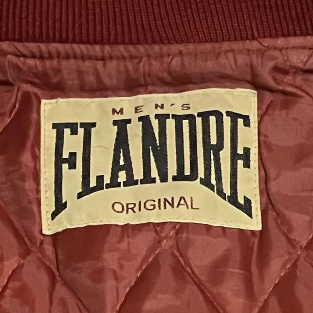 人気】FLANDRE フランドル スタジャン 牛革レザー ワッペン 刺繍ロゴの