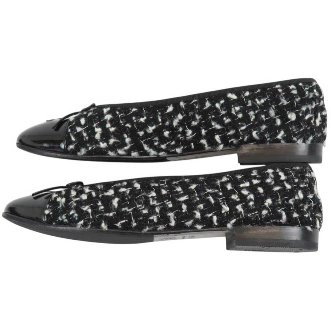 CHANEL - シャネル ココマーク リボン ツイード バレエシューズ G02819