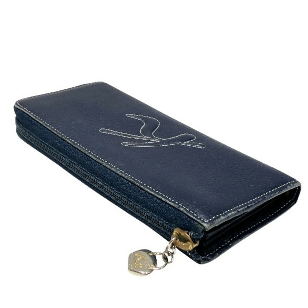 Kitamura - キタムラ K2 ネイビー レザー 長財布 レディース 送料無料