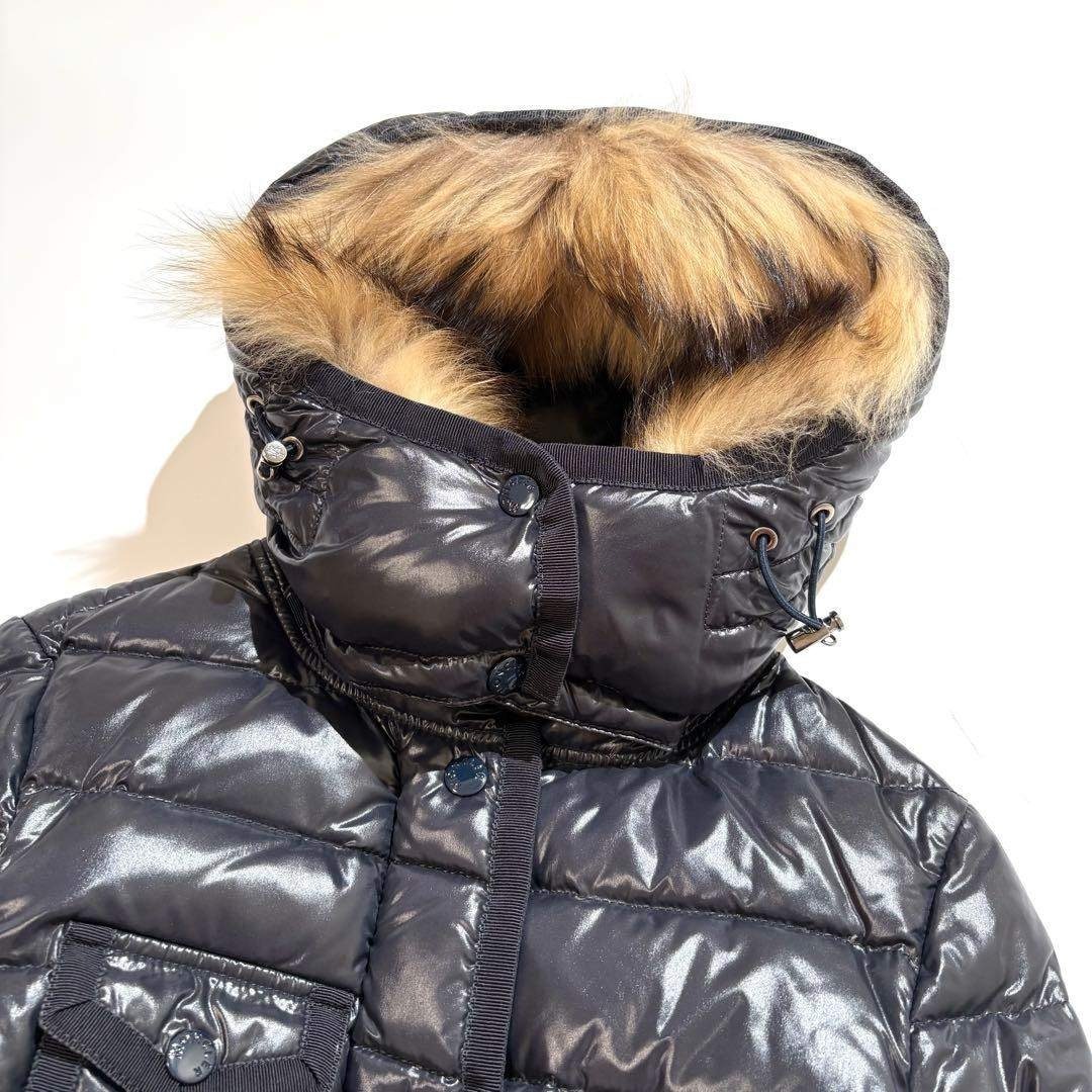 MONCLER - 【美品】MONCLER ダウンジャケット タヌキファー ARMOISE 紺