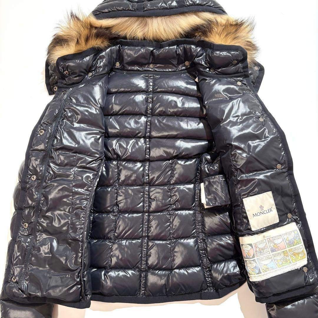 MONCLER - 【美品】MONCLER ダウンジャケット タヌキファー ARMOISE 紺