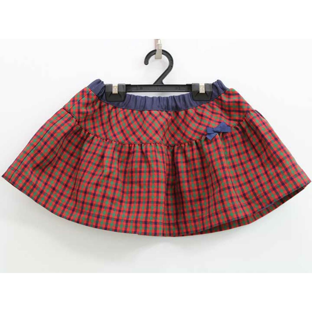 familiar - ファミリア リバーシブルスカート 90cm位 キッズ 女児 赤系