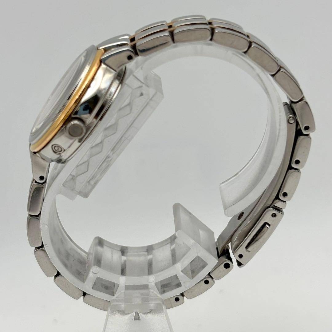 SEIKO - 【電波ソーラー】SEIKO EXCELINE 腕時計 9Pダイヤ ピンク文字