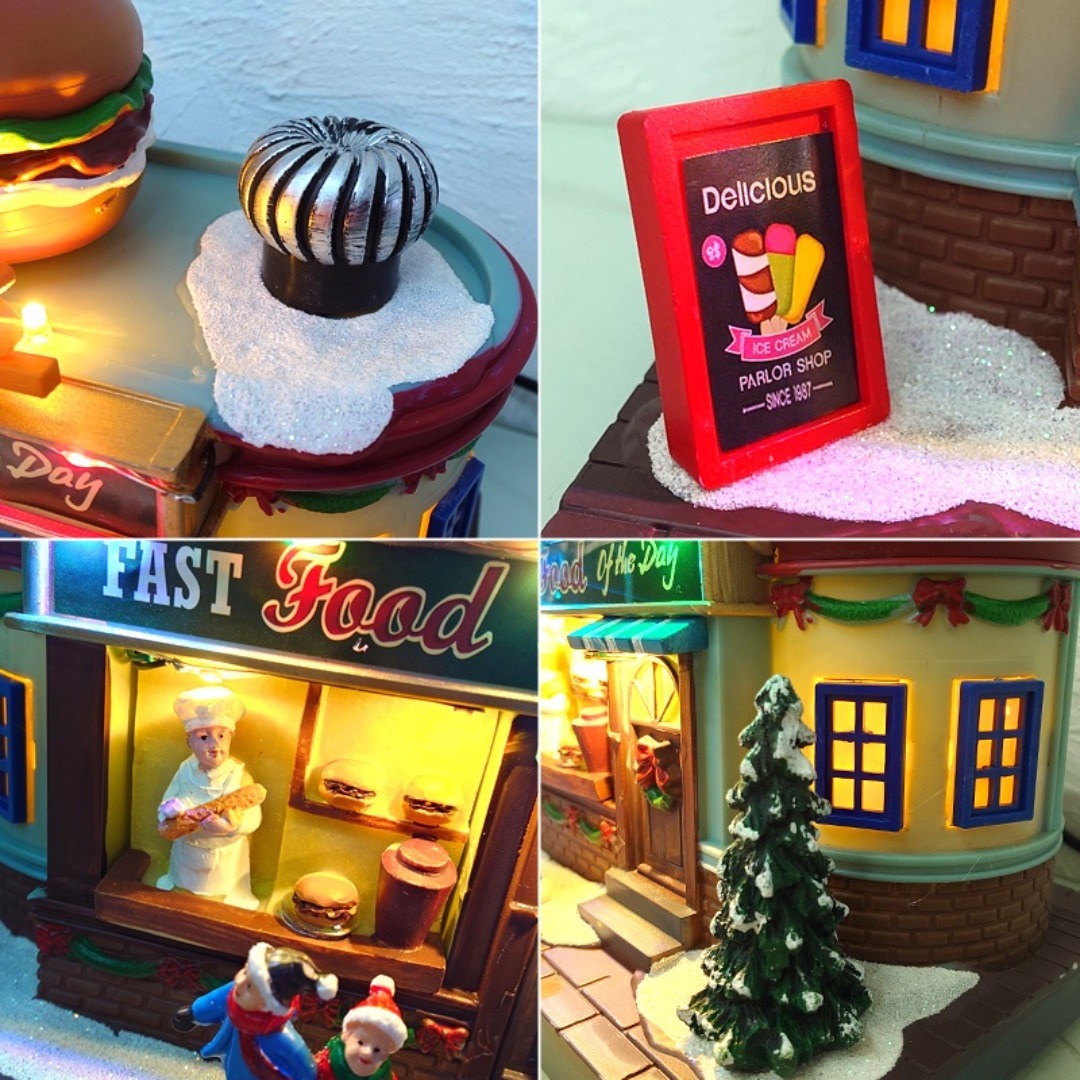 クリスマス イルミネーション ジオラマタウン ミニチュアハウス JM-04